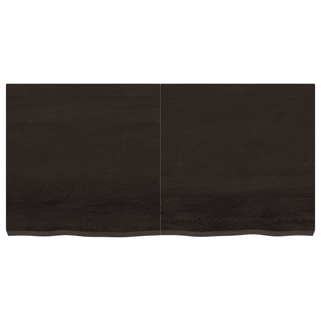 Wall Shelf Dark Brown 120x60x(2-6) cm Treated Solid Wood Oak