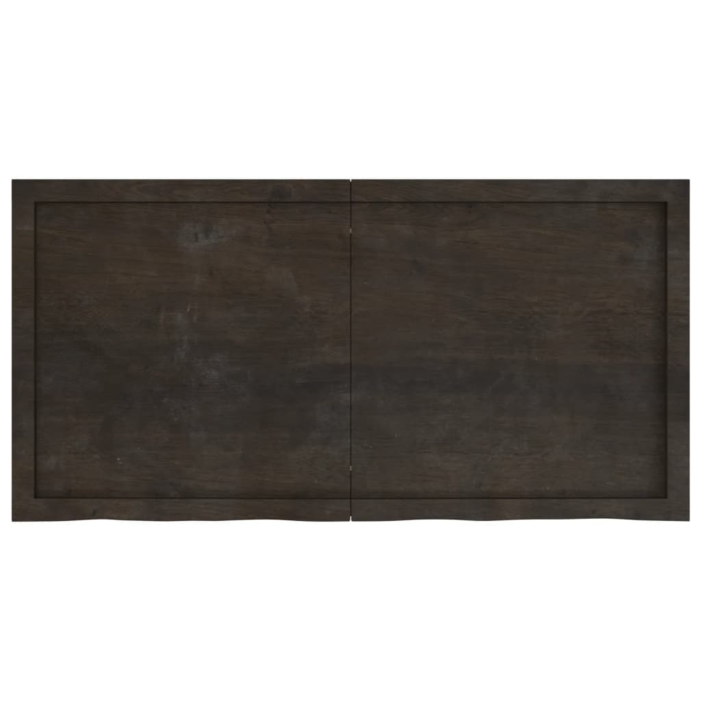 Wall Shelf Dark Brown 120x60x(2-6) cm Treated Solid Wood Oak