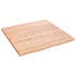 Table Top Light Brown 60x60x2 cm Treated Solid Wood Oak Live Edge