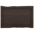 Table Top Dark Brown 60x40x(2-4) cm Treated Solid Wood Live Edge