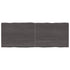 Table Top Dark Brown 160x60x(2-4) cm Treated Solid Wood Live Edge