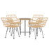 5 Piece Garden Dining Set Poly Rattan