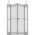 Garden Gate Black 121x8x200 cm Wrought Iron