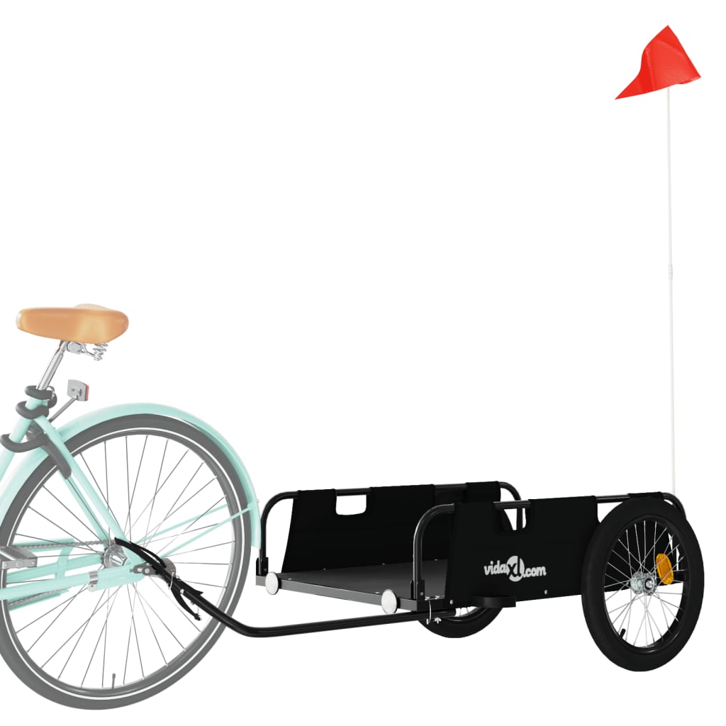 Bike Trailer Black Oxford Fabric and Iron