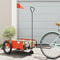 Bike Trailer Orange Oxford Fabric and Iron