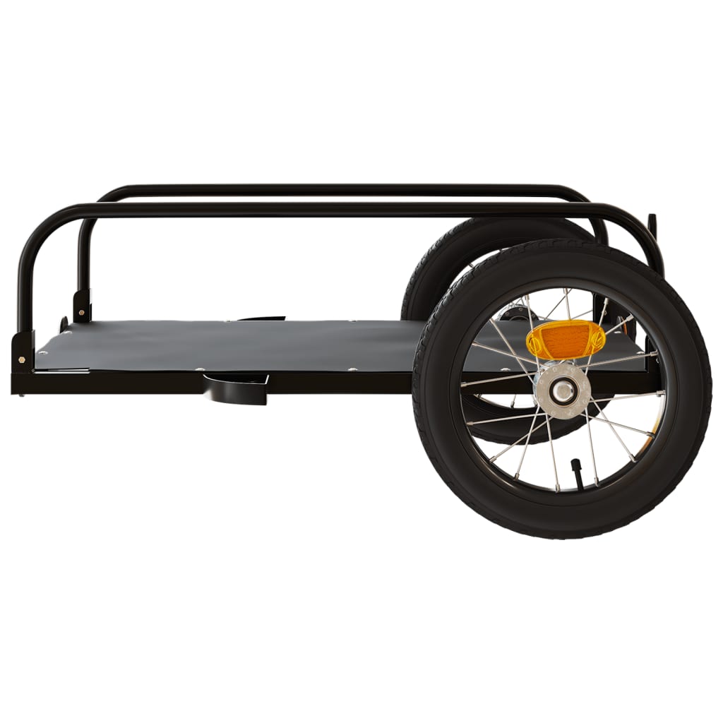 Bike Trailer Black 122x53x31 cm Iron