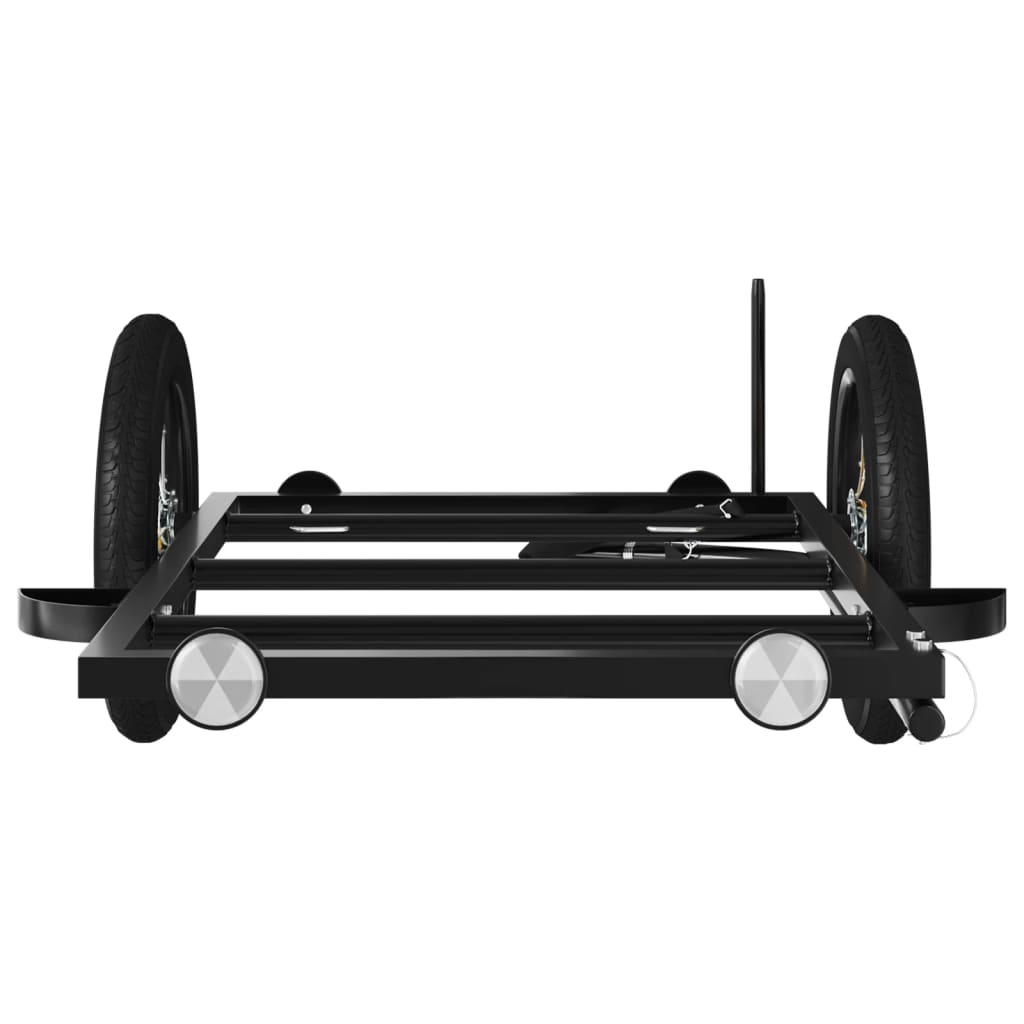 Bike Trailer Black 122x53x28 cm Iron