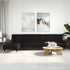 L-shaped Sofa Black 279x140x70 cm Velvet