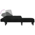 L-shaped Sofa Bed Black 255x140x70 cm Fabric