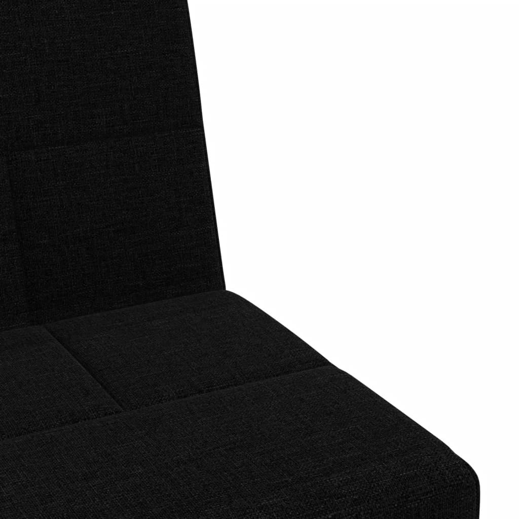 L-shaped Sofa Bed Black 255x140x70 cm Fabric