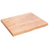 Bathroom Countertop Light Brown 60x50x2 cm Treated Solid Wood