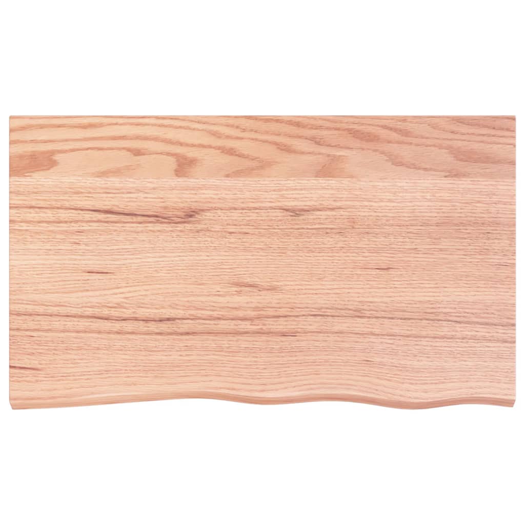 Bathroom Countertop Light Brown 100x60x4 cm Treated Solid Wood