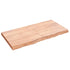 Bathroom Countertop Light Brown 120x60x6 cm Treated Solid Wood