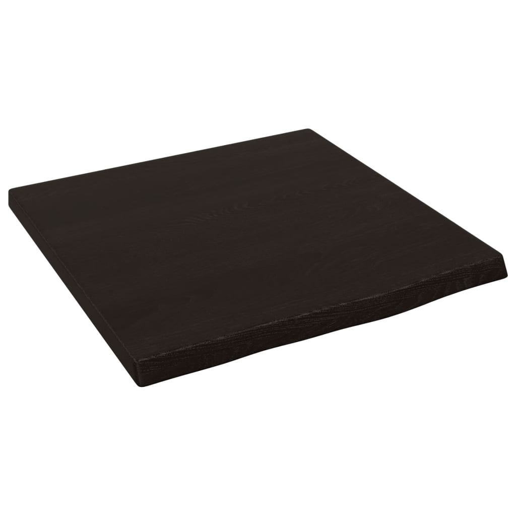 Bathroom Countertop Dark Brown 40x40x4 cm Treated Solid Wood