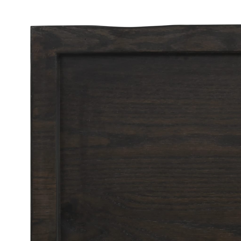 Bathroom Countertop Dark Brown 40x40x4 cm Treated Solid Wood