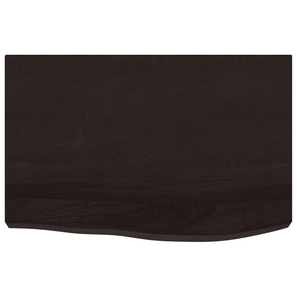 Bathroom Countertop Dark Brown 60x50x4 cm Treated Solid Wood