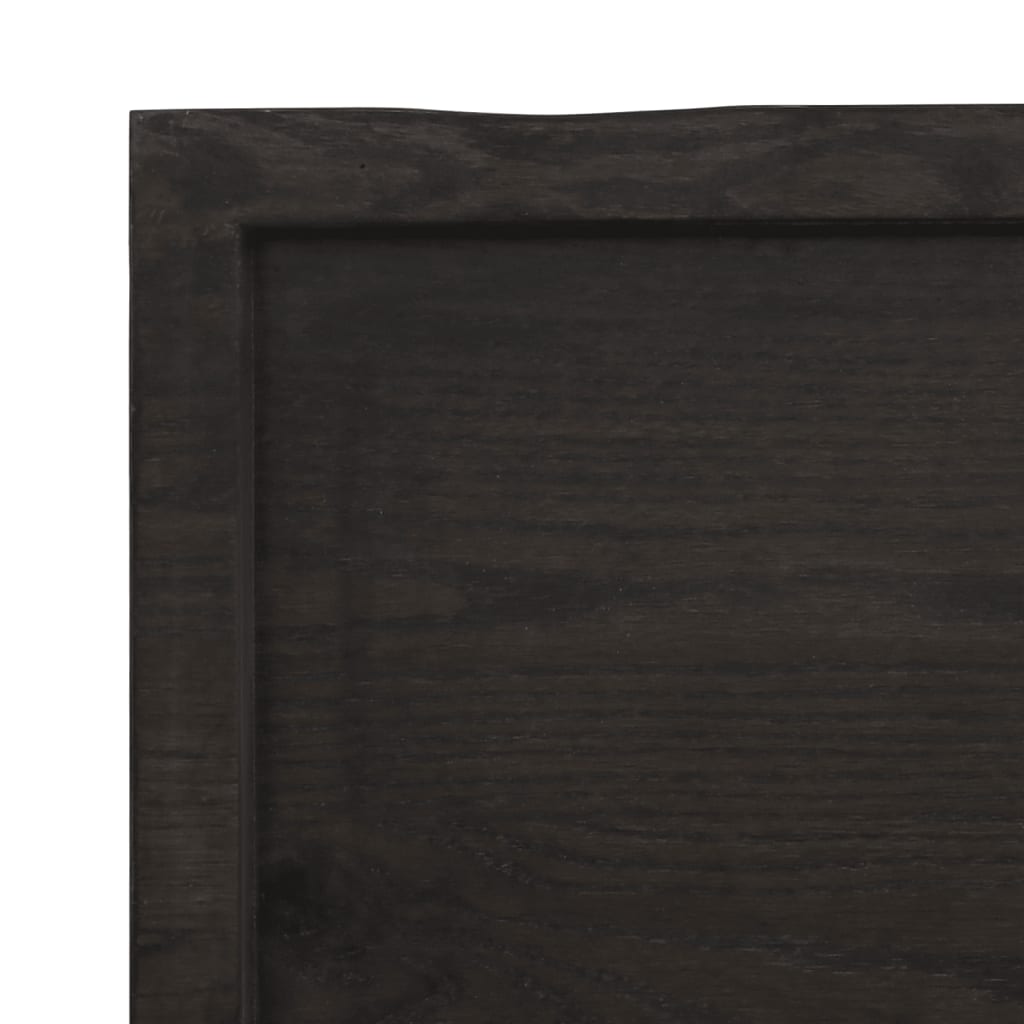 Bathroom Countertop Dark Brown 60x50x4 cm Treated Solid Wood