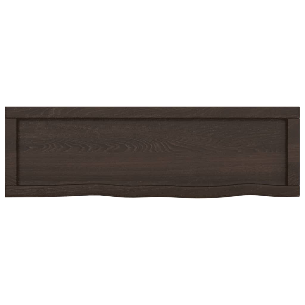 Bathroom Countertop Dark Brown 100x30x6 cm Treated Solid Wood