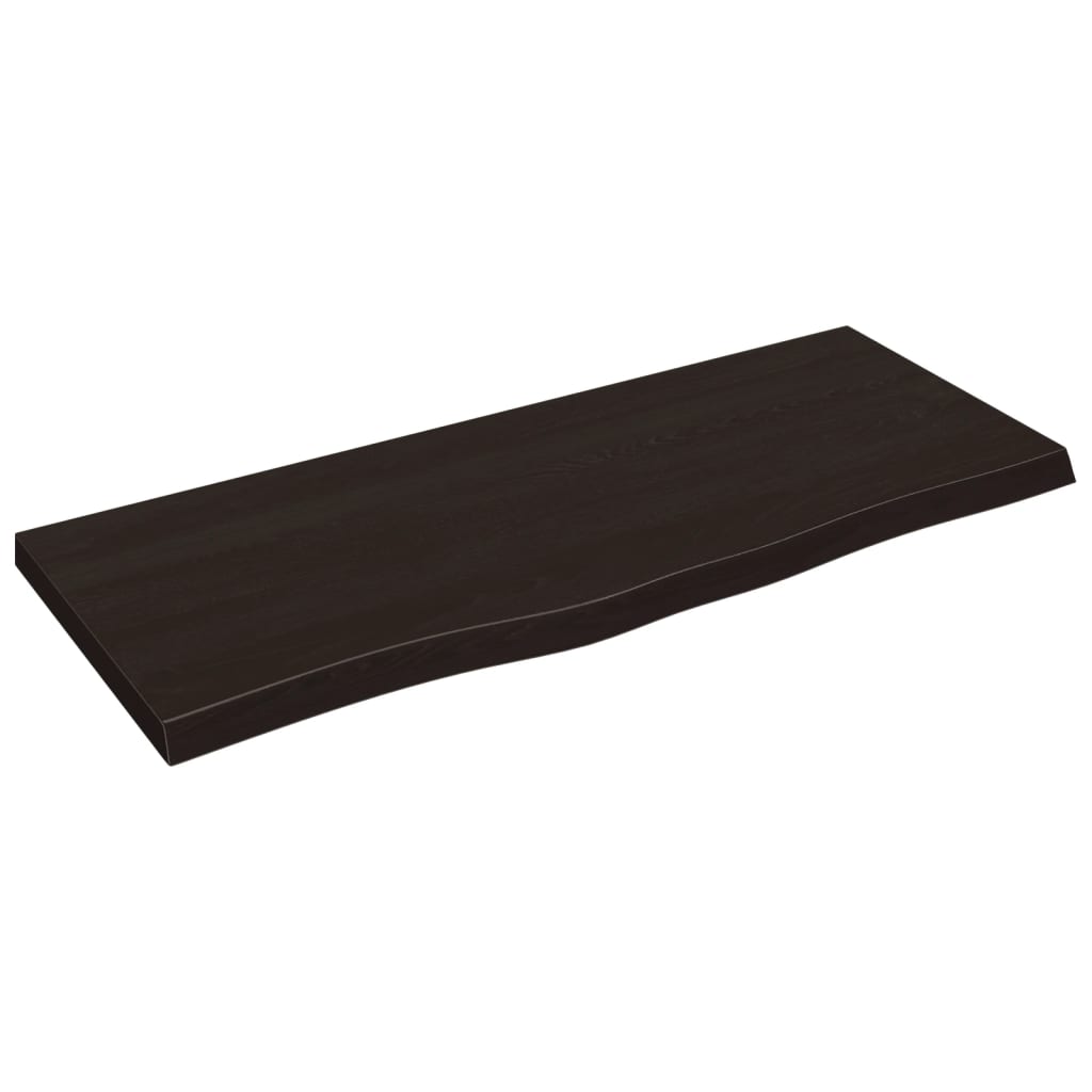 Bathroom Countertop Dark Brown 100x40x4 cm Treated Solid Wood