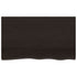 Bathroom Countertop Dark Brown 100x60x2 cm Treated Solid Wood