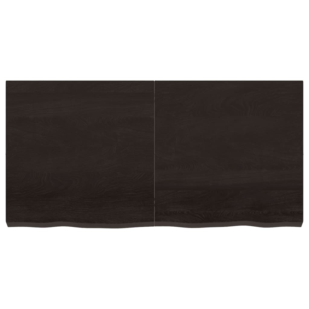 Bathroom Countertop Dark Brown 120x60x6 cm Treated Solid Wood