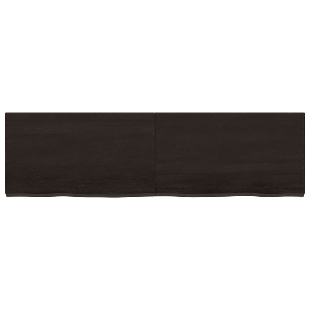 Bathroom Countertop Dark Brown 140x40x4 cm Treated Solid Wood