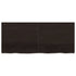 Bathroom Countertop Dark Brown 140x60x4 cm Treated Solid Wood