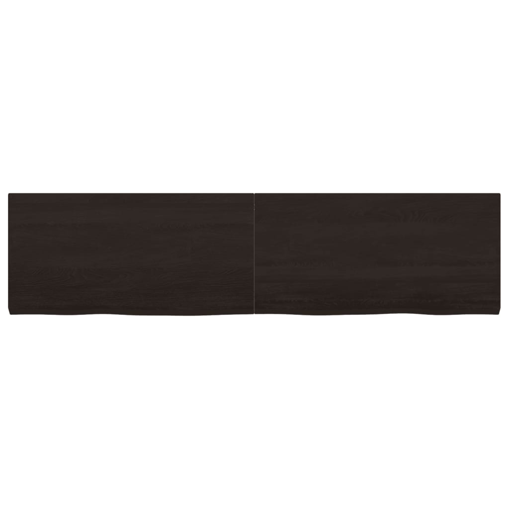 Bathroom Countertop Dark Brown 160x40x4 cm Treated Solid Wood