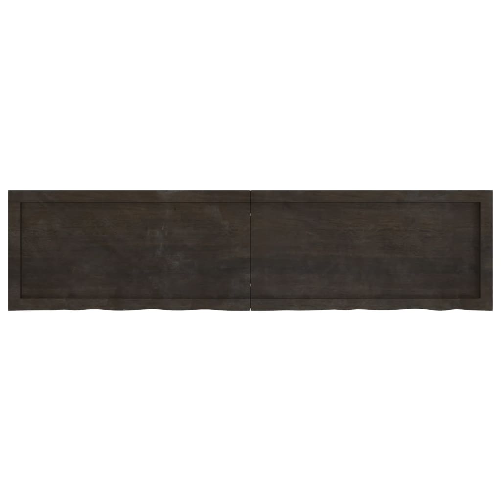 Bathroom Countertop Dark Brown 160x40x4 cm Treated Solid Wood