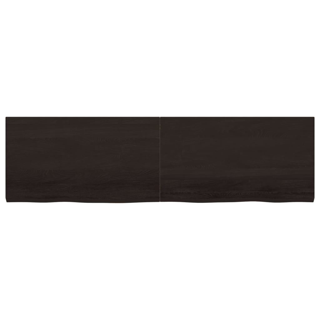 Bathroom Countertop Dark Brown 180x50x4 cm Treated Solid Wood