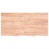Table Top Light Brown 120x60x4 cm Treated Solid Wood Oak