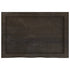 Table Top Dark Brown 60x40x4 cm Treated Solid Wood Oak