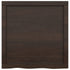 Table Top Dark Brown 60x60x4 cm Treated Solid Wood Oak