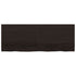 Table Top Dark Brown 160x60x4 cm Treated Solid Wood Oak