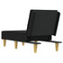 Chaise Longue Black Fabric