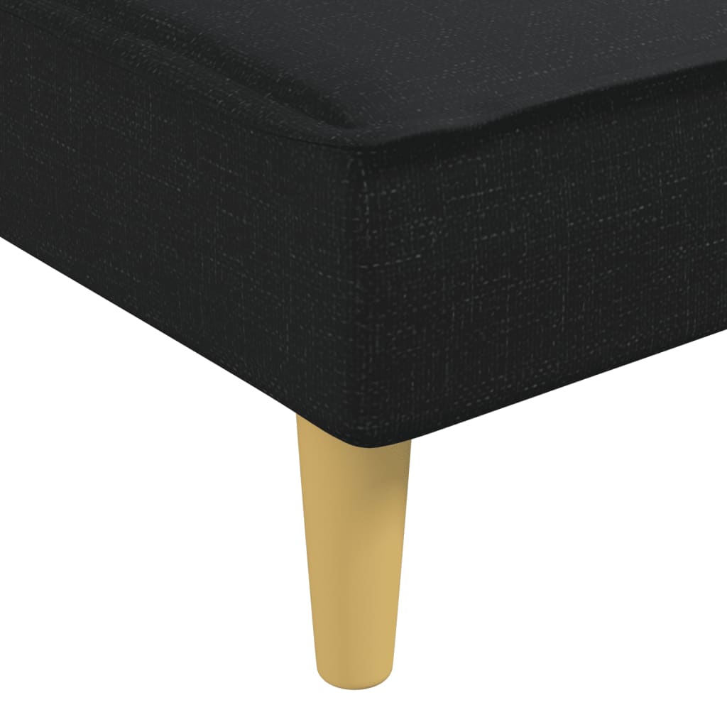 Chaise Longue Black Fabric