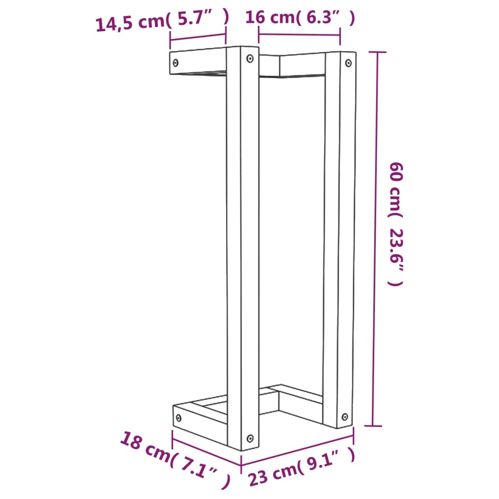 Towel Rack 23x18x60 cm Solid Wood Pine