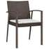 Garden Chairs with Cushions 4 pcs Brown 56.5x57x83 cm Poly Rattan