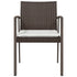 Garden Chairs with Cushions 4 pcs Brown 56.5x57x83 cm Poly Rattan