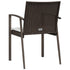 Garden Chairs with Cushions 4 pcs Brown 56.5x57x83 cm Poly Rattan