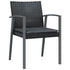 Garden Chairs with Cushions 4 pcs Black 56.5x57x83 cm Poly Rattan