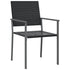 Garden Chairs 4 pcs Black 54x62.5x89 cm Poly Rattan