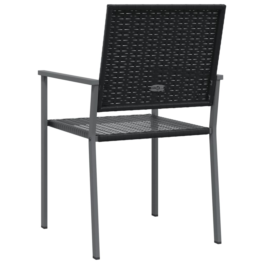 Garden Chairs 4 pcs Black 54x62.5x89 cm Poly Rattan