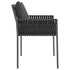 Garden Chairs with Cushions 4 pcs Black 54x61x83 cm Poly Rattan