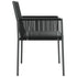 Garden Chairs with Cushions 4 pcs Black 54x60.5x83.5 cm Poly Rattan