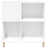 Record Cabinet White 84.5x38x89 cm Engineered Wood