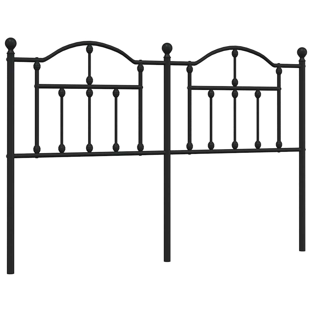 Metal Headboard Black 137 cm Double