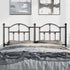 Metal Headboard Black 152 cm Queen