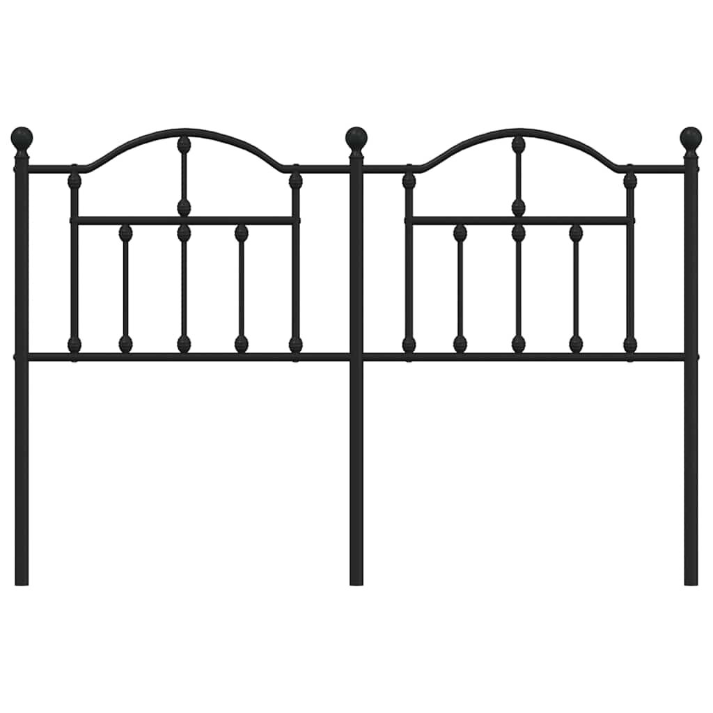 Metal Headboard Black 152 cm Queen