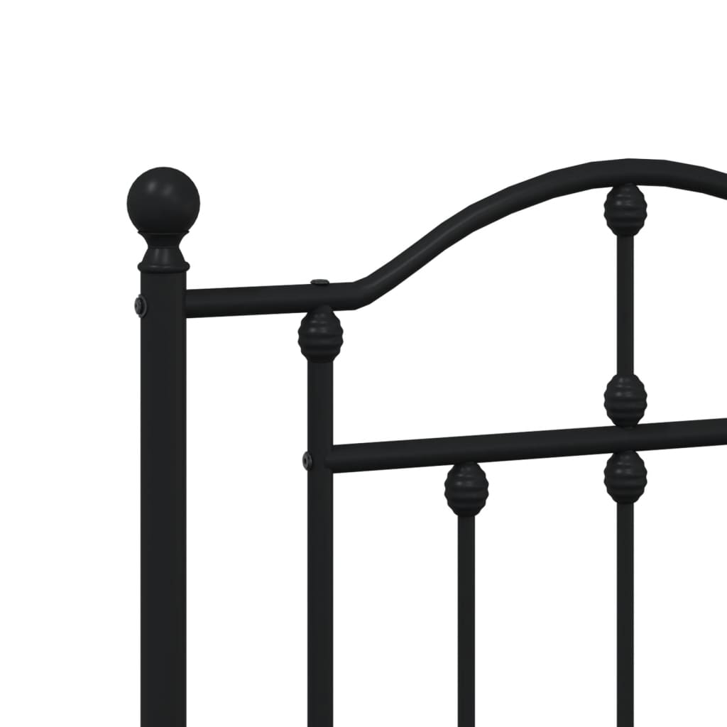 Metal Headboard Black 152 cm Queen